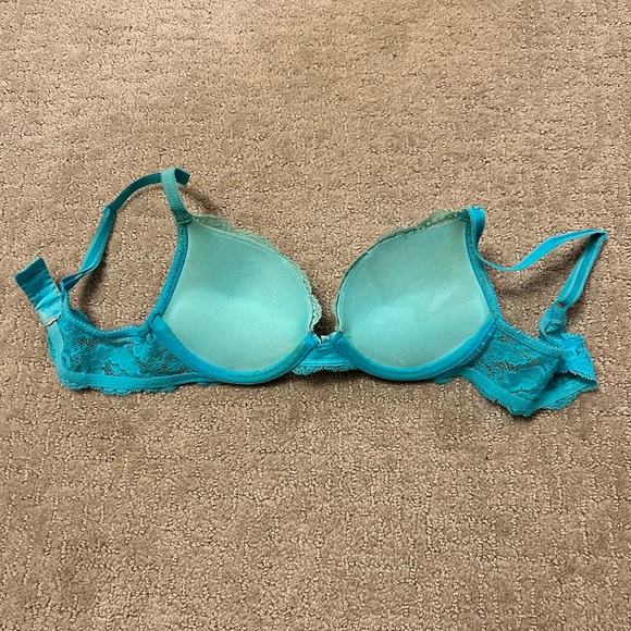Victorias Secret Dream Angels Push Up Bra Lace Blue 32B. - Picture 3 of 4